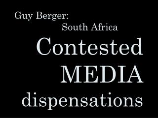 Guy Berger: 			South Africa