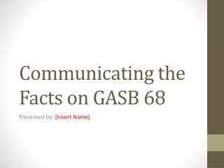 An examination of gasb statement number 34
