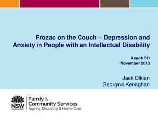 Prozac on the Couch – Depression and Anxiety in People with an Intellectual Disability PsychDD
