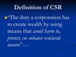 Definition of CSR