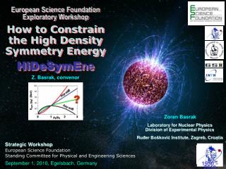 European Science Foundation Exploratory Workshop How to Constrain the High Density Symmetry Energy