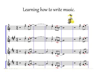 Learning how to write music.