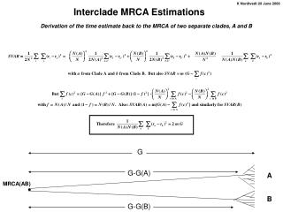 Interclade MRCA Estimations