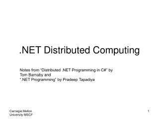 .NET Distributed Computing