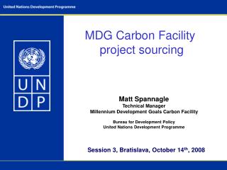 MDG Carbon Facility project sourcing