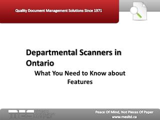 Departmental Scanners in Ontario - MES Hybrid