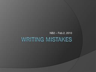 Writing Mistakes