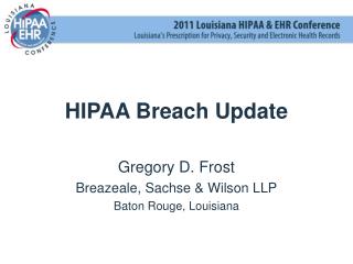 HIPAA Breach Update