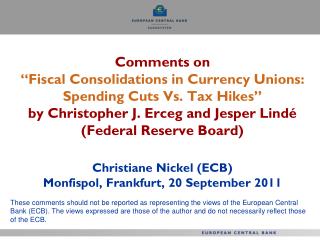 Christiane Nickel (ECB) Monfispol, Frankfurt, 20 September 2011