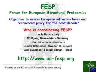FESP Forum for European Structural Proteomics