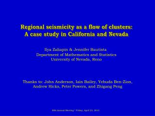 Regional seismicity as a flow of clusters: A case study in California and Nevada