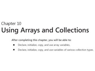 Arrays and collections – nizovi i kolekcije