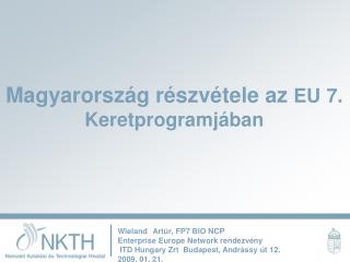 Magyarország részvétele az EU 7. Keretprogram jában