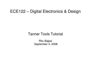 ECE122 – Digital Electronics &amp; Design