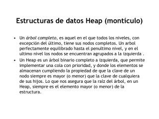 Estructuras de datos Heap (montículo)