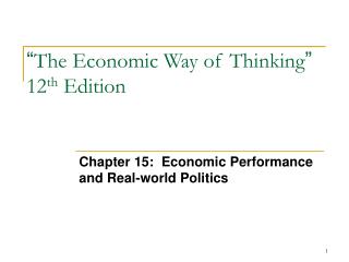 PPT - History Of Economic Thought The Principles Of Economic Thinking ...