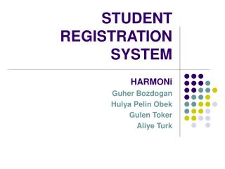 STUDENT REGISTRATION SYSTEM