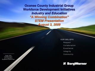 Oconee County Industrial Group Workforce Development Initiatives Industry and Education