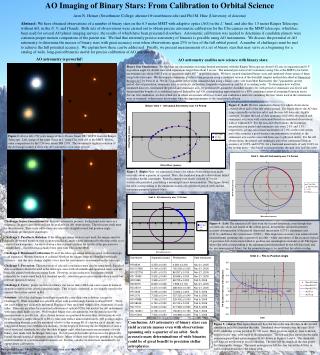 AO Imaging of Binary Stars: From Calibration to Orbital Science