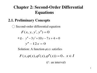 Chapter 2: Second-Order Differential Equations