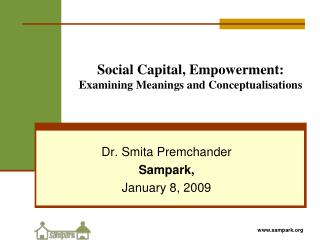 Social Capital, Empowerment: Examining Meanings and Conceptualisations