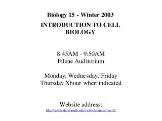 Introduction to the cell 1.	 Cells are the smallest units of life