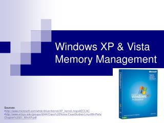 Windows XP &amp; Vista Memory Management