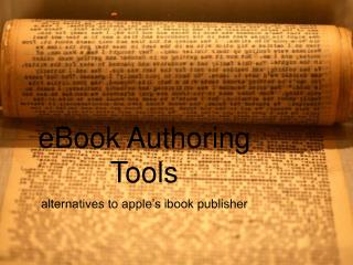 eBook Authoring Tools