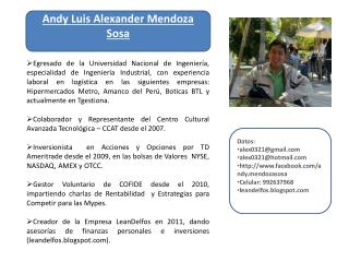 Andy Luis Alexander Mendoza Sosa