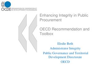 Enhancing Integrity in Public Procurement OECD Recommendation and Toolbox