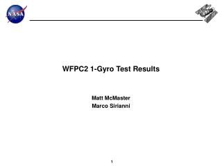 WFPC2 1-Gyro Test Results