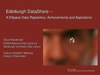 Edinburgh DataShare – A DSpace Data Repository: Achievements and Aspirations