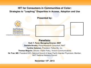 HIT for Consumers in Communities of Color:
