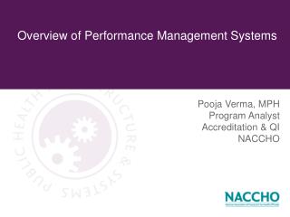 Overview of Performance Management Systems