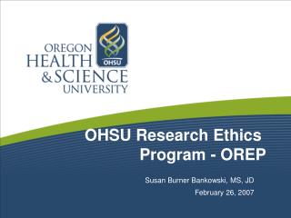 OHSU Research Ethics Program - OREP