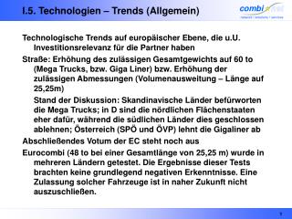 I.5. Technologien – Trends (Allgemein)