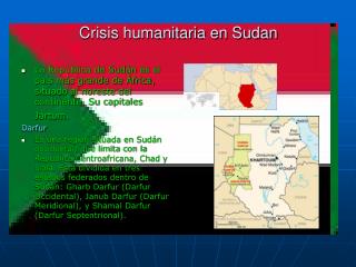 Crisis humanitaria en Sudan