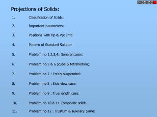 Projections of Solids: