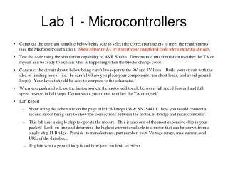 Lab 1 - Microcontrollers