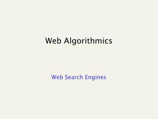 Web Algorithmics