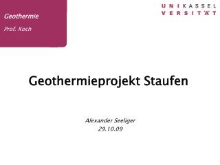 Geothermie Prof. Koch