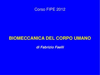 Corso FIPE 2012