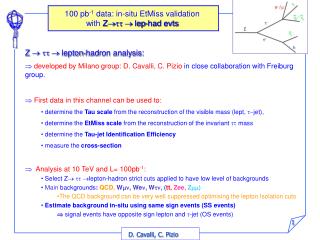 Z    lepton-hadron analysis: