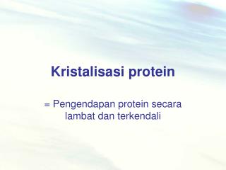 Kristalisasi protein