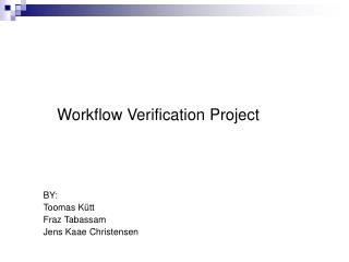 Workflow Verification Project