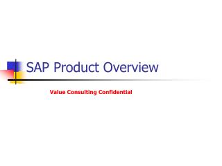 SAP Product Overview