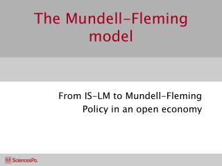 The Mundell-Fleming model