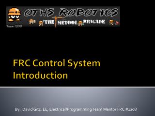 FRC Control System Introduction