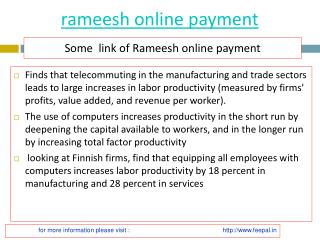 Feepal give batter services of rameesh online payment