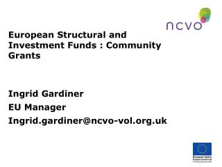 European Structural and Investment Funds : Community Grants